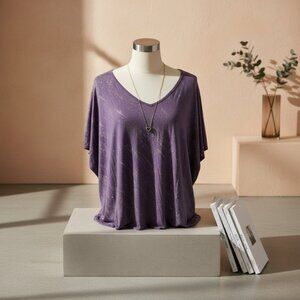 Xhilaration Purple V-Neck Blouse